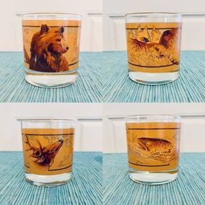 Vintage Avon Wildlife Whiskey Glasses